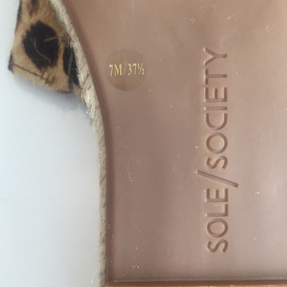SOLE SOCIETY Leopard print Espadrille Mule - Picture 4 of 4